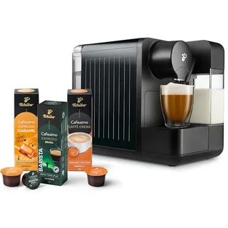 Cafissimo „milk“ Kaffeemaschine Kapselmaschine inkl. 30 Kapseln für Caffè Crema, Espresso, Kaffee und Milchspezialitäten, Schwarz