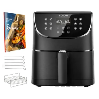 Heißluftfritteuse Airfryer, 11-in-1 Air Fryer XXL 5,5L, Friteuse Heissluftfritteuse mit Shake-Reminder, 100 Rezepte, 55 Prozent energiesparend,