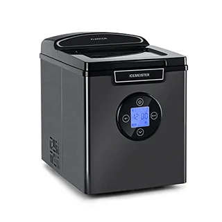 Eiswürfelmaschine Klein, 1,8 L Eiswürfelbereiter, Eiswürfelmaschine für 12 kg Große & Kleine Eiswürfel, Mini-Eiswürfelmaschine mit LED-Display,