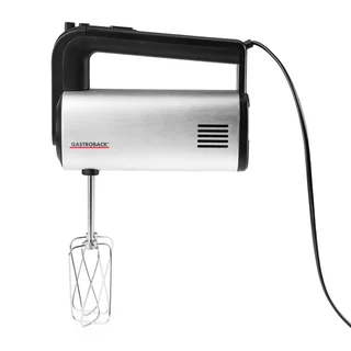 40983 Design Handmixer Pro, 5 Geschwindigkeiten und Turbo-Funktion, Dural-Aluminium gebürstetes Gehäuse, 500 Watt, silber, schwarz