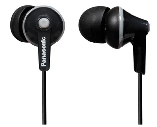 RP-HJE125E-K Ergofit In-Ear-Kopfhörer mit kraftvollem Klang, bequemem rutschfestem Sitz und 3 Größen von Ohrstöpseln, schwarz