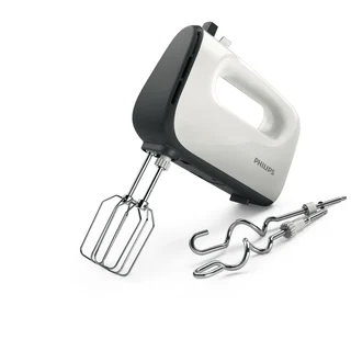 Handmixer, 450 W, 5 Geschwindigkeiten plus Turbo, weiß/grau (HR3741/00)