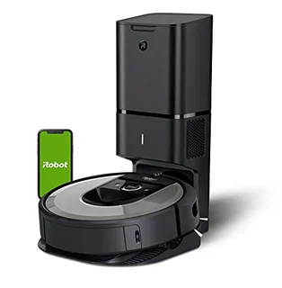 Roomba i7+ (i7556) Saugroboter, automatische Absaugstation, intelligente Raumerfassung, Zeitplanreinigung, 2 Multibodenbürsten, WLAN Staubsauger