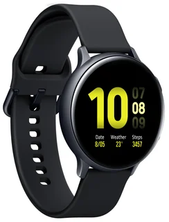 SM-R820 Galaxy Watch Active2, Fitnesstracker aus Aluminium, großes Display, ausdauernder Akku, wassergeschützt, 44 mm, Bluetooth, Aqua Black