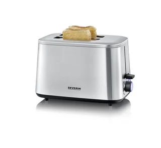 Turbo Toaster, Toaster mit Brötchenaufsatz, Edelstahl Toaster für 50%* schneller gebräuntes Toast dank 1600 W Leistung, Edelstahl-gebürstet/schwarz,