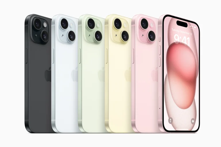 iPhone 15 und iPhone 15 Plus kommen in fünf verschiedenen Farben.