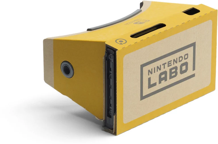 Nitnendo Labo VR-Brille aufgebaut mit Switch