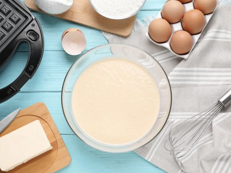 Waffelteig kurz vor dem backen