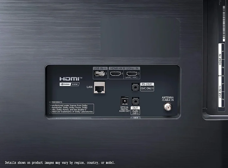 Nur zweimal HDMI, aber dafür Nvidia Gsync mit an Bord.