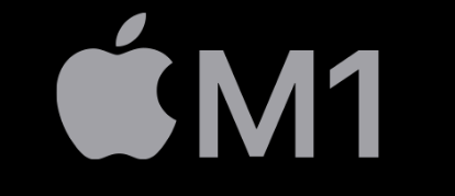 Apple M1-Chip Logo und Schriftzug