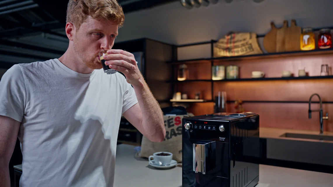 Unser Tester JP ist begeistert vom Espresso der Melitta Purista F.